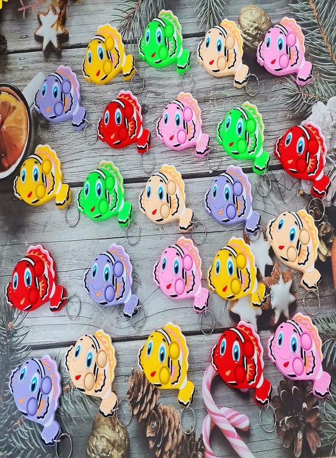 PSDFH 24 Packs Bulk Mini Fish fidgets Toys for Kids Children Classroom Students Gifts Prize from Teacher,Clownfish Nemo Animal Birthday Party Favors - Image 3